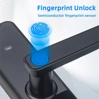 Glomarket Wifi Tuya Smart Door Lock อลูมิเนียมลายนิ้วมือ รหัสผ่านบัตรกุญแจ Unlock Biometric Digital Smart Lock