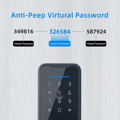 Glomarket Wifi Tuya Smart Door Lock อลูมิเนียมลายนิ้วมือ รหัสผ่านบัตรกุญแจ Unlock Biometric Digital Smart Lock