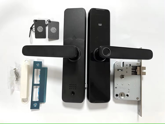 Glomarket Wifi Tuya Smart Door Lock อลูมิเนียมลายนิ้วมือ รหัสผ่านบัตรกุญแจ Unlock Biometric Digital Smart Lock