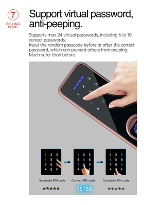 Glomarket Wifi Tuya Smart Door Lock อลูมิเนียมลายนิ้วมือ รหัสผ่านบัตรกุญแจ Unlock Biometric Digital Smart Lock