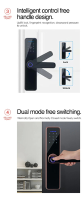 Glomarket Wifi Tuya Smart Door Lock อลูมิเนียมลายนิ้วมือ รหัสผ่านบัตรกุญแจ Unlock Biometric Digital Smart Lock