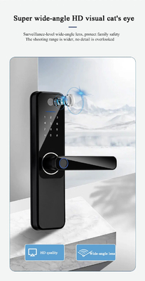 โกลมาร์เก็ต Wifi Biometric อิเล็กทรอนิกส์ อัพพลิเคชั่น Tuya Remote Smart Lock Smart Fingerprint ประตูล็อคด้วยตาแมว