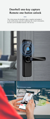 โกลมาร์เก็ต Wifi Biometric อิเล็กทรอนิกส์ อัพพลิเคชั่น Tuya Remote Smart Lock Smart Fingerprint ประตูล็อคด้วยตาแมว