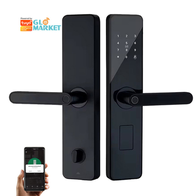 โกลมาร์เก็ต บ้าน คอนโด Tuya Smart WiFi ล็อคประตูดิจิตอล โทรศัพท์ APP การควบคุมทางไกล ความปลอดภัยลายนิ้วมือ ล็อคประตูสมาร์ท