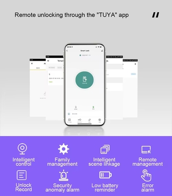 โกลมาร์เก็ต บ้าน คอนโด Tuya Smart WiFi ล็อคประตูดิจิตอล โทรศัพท์ APP การควบคุมทางไกล ความปลอดภัยลายนิ้วมือ ล็อคประตูสมาร์ท