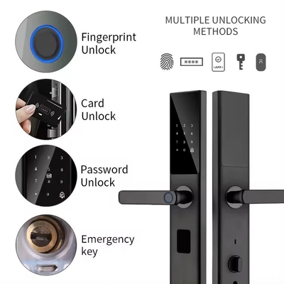 Glomarket Tuya Smart WiFi Digital Door Lock Code RFID IC Card แอพสมาร์ทโฟน เปิดล็อคลายนิ้วมือชีวภาพ