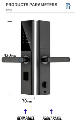 Glomarket Tuya Smart WiFi Digital Door Lock Code RFID IC Card แอพสมาร์ทโฟน เปิดล็อคลายนิ้วมือชีวภาพ