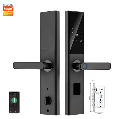Glomarket Tuya Smart WiFi Digital Door Lock Code RFID IC Card แอพสมาร์ทโฟน เปิดล็อคลายนิ้วมือชีวภาพ