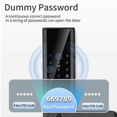 Glomarket Tuya Smart WiFi Digital Door Lock Code RFID IC Card แอพสมาร์ทโฟน เปิดล็อคลายนิ้วมือชีวภาพ