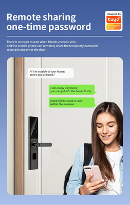 Glomarket Tuya Smart WiFi Digital Door Lock Code RFID IC Card แอพสมาร์ทโฟน เปิดล็อคลายนิ้วมือชีวภาพ