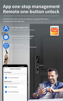 Glomarket Tuya Smart WiFi Digital Door Lock Code RFID IC Card แอพสมาร์ทโฟน เปิดล็อคลายนิ้วมือชีวภาพ