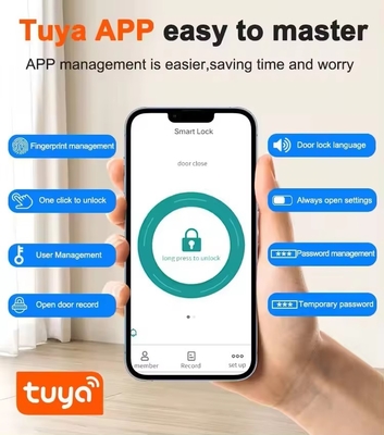 Glomarket Tuya Smart Security ล็อคประตูดิจิตอล จับนิ้วมือชีวภาพ ล็อคสมาร์ท โรงแรม คอนโด ห้องล็อค ราคาโรงงาน