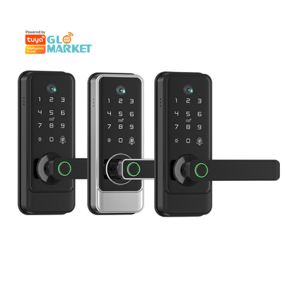 Glomarket Tuya Wifi Keyless Deadbolt Lock Serraduras แฮนด์ไฟฟ้า ล็อคประตูหน้า พร้อมคีย์พาน ล็อคดิจิตอลลายนิ้วมือสมาร์ท