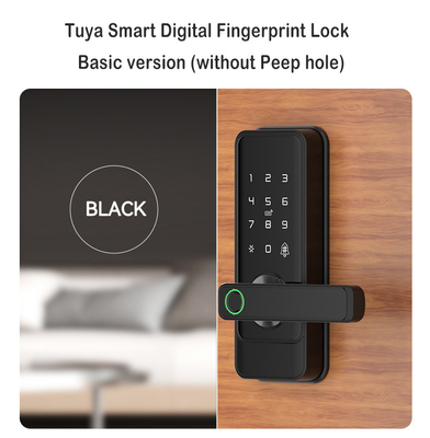 Glomarket Tuya Wifi Keyless Deadbolt Lock Serraduras แฮนด์ไฟฟ้า ล็อคประตูหน้า พร้อมคีย์พาน ล็อคดิจิตอลลายนิ้วมือสมาร์ท