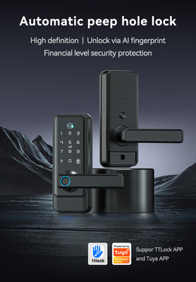 Glomarket Tuya Wifi Keyless Deadbolt Lock Serraduras แฮนด์ไฟฟ้า ล็อคประตูหน้า พร้อมคีย์พาน ล็อคดิจิตอลลายนิ้วมือสมาร์ท