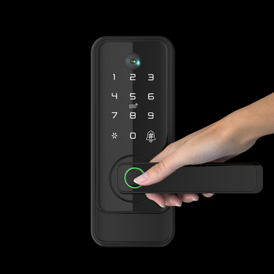 Glomarket Tuya Wifi Keyless Deadbolt Lock Serraduras แฮนด์ไฟฟ้า ล็อคประตูหน้า พร้อมคีย์พาน ล็อคดิจิตอลลายนิ้วมือสมาร์ท