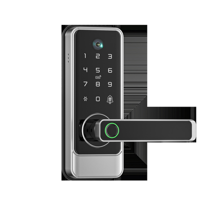 Glomarket Tuya Wifi Keyless Deadbolt Lock Serraduras แฮนด์ไฟฟ้า ล็อคประตูหน้า พร้อมคีย์พาน ล็อคดิจิตอลลายนิ้วมือสมาร์ท