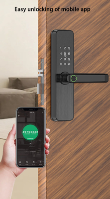 Glomarket Tuya Smart Door Lock ห้องนอน บ้าน ดิจิตอล บิโอเมทริกนิ้วมือ จับมือฉลาด ล็อคอิเล็กทรอนิกส์