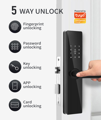 Glomarket Tuya TTlock ปริศนาลายนิ้วมือ หลักสกุลดิจิตอล อพาร์ทเมนต์ ห้องพัก ห้องพัก เซอร์ราดุรัส อินเทลเจนเตส ความปลอดภัย ล็อคประตูไม้สมาร์ท