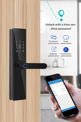 Glomarket Tuya TTlock ปริศนาลายนิ้วมือ หลักสกุลดิจิตอล อพาร์ทเมนต์ ห้องพัก ห้องพัก เซอร์ราดุรัส อินเทลเจนเตส ความปลอดภัย ล็อคประตูไม้สมาร์ท