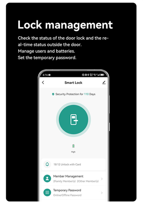 Glomarket Security Cerradura Intelligente Security Home อัตโนมัติไฟฟ้า Wifi รอยนิ้วมือดิจิตอล Tuya ปิดประตูสมาร์ท
