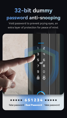 Glomarket Security Cerradura Intelligente Security Home อัตโนมัติไฟฟ้า Wifi รอยนิ้วมือดิจิตอล Tuya ปิดประตูสมาร์ท