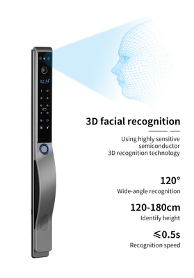 Glomarket Outdoor Electric Keyless 3D Face Recognition Tuya Digital Password Card ประตูล็อค กันน้ํา ลายนิ้วมือ ล็อคสมาร์ท