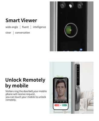 Glomarket Outdoor Electric Keyless 3D Face Recognition Tuya Digital Password Card ประตูล็อค กันน้ํา ลายนิ้วมือ ล็อคสมาร์ท
