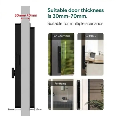 Glomarket Outdoor Waterproof Ip68 Digital Electronic Tuya Smart Lock ล็อคลายนิ้วมือ อลูมิเนียม เหล็ก ล็อคประตูกระจกเลื่อน