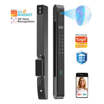 Glomarket Outdoor Waterproof Ip68 Digital Electronic Tuya Smart Lock ล็อคลายนิ้วมือ อลูมิเนียม เหล็ก ล็อคประตูกระจกเลื่อน