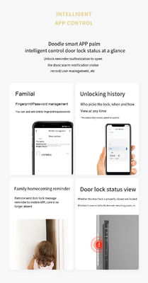 Glomarket การจํานองใบหน้า 3 มิติ Tuya Wifi อลูมิเนียมล็อคประตูเลื่อน ล็อคประตูกันน้ํา ล็อครอยนิ้วมือดีจิทัลสมาร์ท ล็อคประตูแก้ว