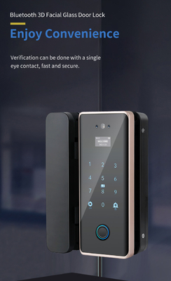 Glomarket Wifi Tuya App Remote Control Smart Fingerprint Glass Door Lock Card Password Face Unlock For Push ประตูเลื่อน