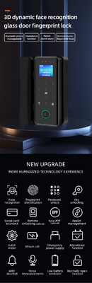 Glomarket Tuya Smart 3d Face Recognition Wifi ล็อคประตูกระจก ปริมษ์บัตรรหัสผ่าน ล็อคประตูกระจกอิเล็กทรอนิกส์ สําหรับสํานักงาน