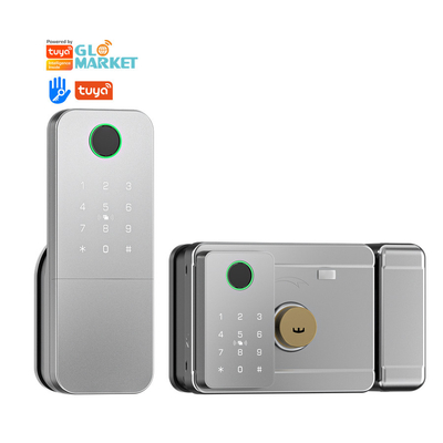 Glomarket Outdoor อิเล็กทรอนิกส์สมาธิลายนิ้วมือ Password ล็อคดิจิตอล Tuya Ttlock ล็อคประตูสมาร์ท