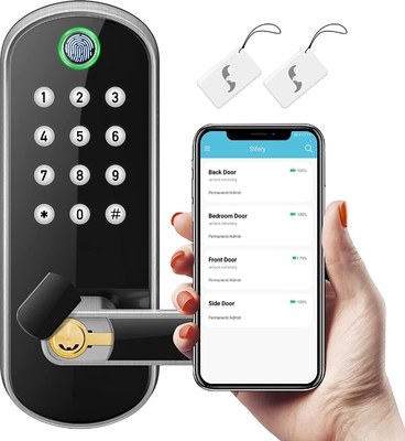 โกลมาร์เก็ต Smart Home Security ล็อคดิจิตอล Tuya Wifi ล็อคประตูอัจฉริยะแบบชีวมาตรฐาน