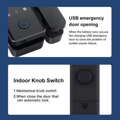โกลมาร์เก็ต Tuya Smart Glass Door Lock Biometric Fingerprint BLE Smart Electronic Lock สําหรับสํานักงาน ประตูแก้ว