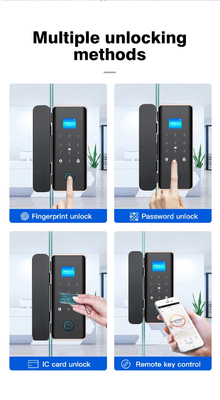 Glomarket Smart Glass Door Lock Wifi Remote Control Tuya แอพ สํานักงานล็อคการ์ดดิจิตอล บิโอเมตริคนิ้วมือล็อคประตู