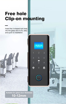 Glomarket Smart Glass Door Lock Wifi Remote Control Tuya แอพ สํานักงานล็อคการ์ดดิจิตอล บิโอเมตริคนิ้วมือล็อคประตู