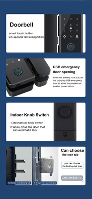 Glomarket Smart Glass Door Lock Wifi Remote Control Tuya แอพ สํานักงานล็อคการ์ดดิจิตอล บิโอเมตริคนิ้วมือล็อคประตู