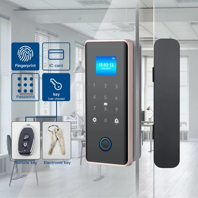 Glomarket Smart Glass Door Lock Wifi Remote Control Tuya แอพ สํานักงานล็อคการ์ดดิจิตอล บิโอเมตริคนิ้วมือล็อคประตู
