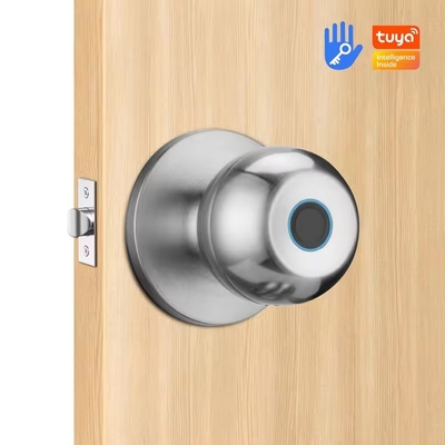 Glomarket ขายส่งปลีก อัจฉริยะกลม ปุ่มกลมล็อค keyless Smart Door Handle Lock Tuya App Control ล็อคประตูลายนิ้วมือสมาร์ท