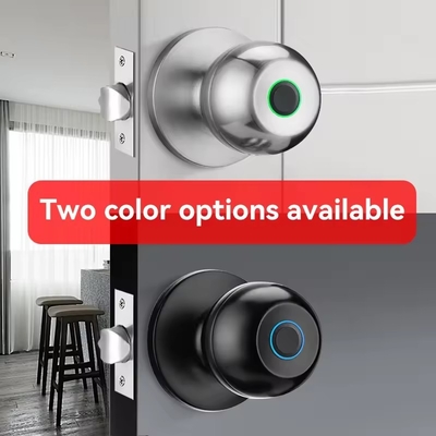 Glomarket ขายส่งปลีก อัจฉริยะกลม ปุ่มกลมล็อค keyless Smart Door Handle Lock Tuya App Control ล็อคประตูลายนิ้วมือสมาร์ท