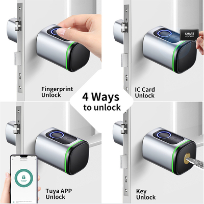 Glomarket Home Smart Door Lock Ttlock ล็อคประตูสมาร์ทลายนิ้วมือ บัตรกุญแจ Unlock ปรับกระบอก ยูโร Smart Lock Tuya App ล็อคประตู