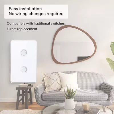 Glomarket Tuya Zigbee/wifi EU กระจกหมึกกระจกขอบ ปุ่มสัมผัส ไฟสวิทช์ 1/2/3/4 วงการ Wifi ปุ่มกําแพงทํางานกับ Google Alexa