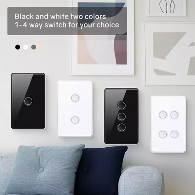 Tuya US Wifi /Zigbee กระจกกระจกกระจกกระจกกระจกกระจกกระจกกระจกกระจกกระจก 1/2/3/4 Gang Wifi Wall Switch