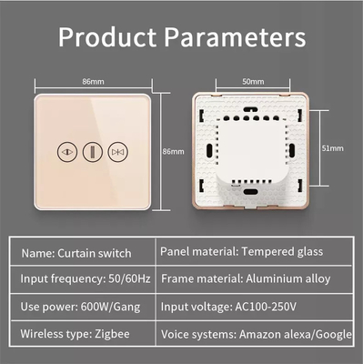 เครื่องปรับเปลี่ยนผ้าม่านสมาร์ท Wifi/Zigbee Voice Control Google Assistant เครื่องปรับเปลี่ยนจอสัมผัสสมาชิกสหรัฐอเมริกา APP เครื่องปรับเปลี่ยนประตูโรงรถ