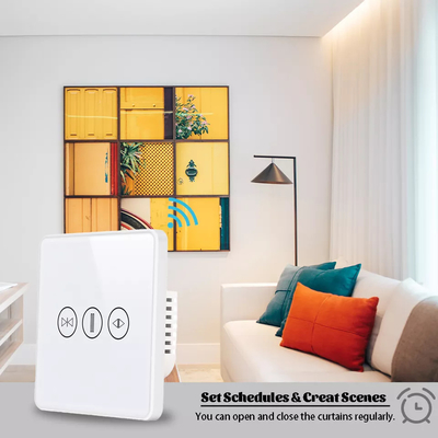 เครื่องปรับเปลี่ยนผ้าม่านสมาร์ท Wifi/Zigbee Voice Control Google Assistant เครื่องปรับเปลี่ยนจอสัมผัสสมาชิกสหรัฐอเมริกา APP เครื่องปรับเปลี่ยนประตูโรงรถ