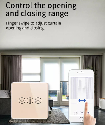 เครื่องปรับเปลี่ยนผ้าม่านสมาร์ท Wifi/Zigbee Voice Control Google Assistant เครื่องปรับเปลี่ยนจอสัมผัสสมาชิกสหรัฐอเมริกา APP เครื่องปรับเปลี่ยนประตูโรงรถ