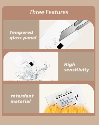 Glomarket Tuya Smart Wifi Ceiling Fan Switch Eu Standard Glass Touch Wall App Remote Control เครื่องปรับความเร็วพัดลมไฟฟ้า