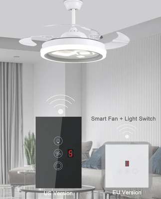 Glomarket Tuya Wifi Fan Light Switch Touch 3 In 1 Switch 5 ความเร็ว ปรับระดับเพดาน Fan Switch สําหรับ Alexa Google Home